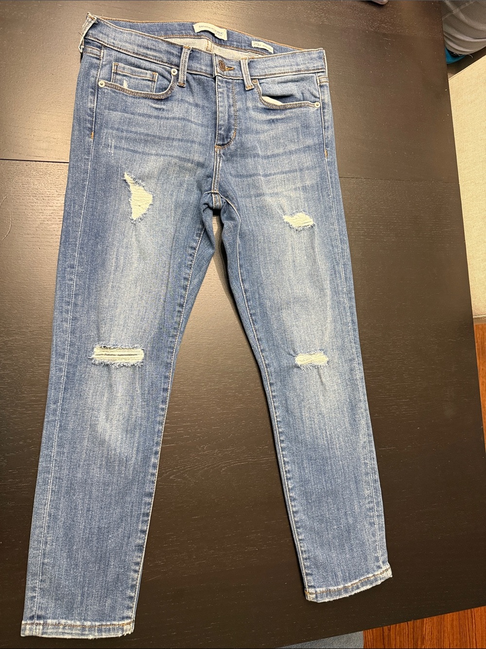 Banana Republic Light Blue Women's Distressed Skinny Jeans